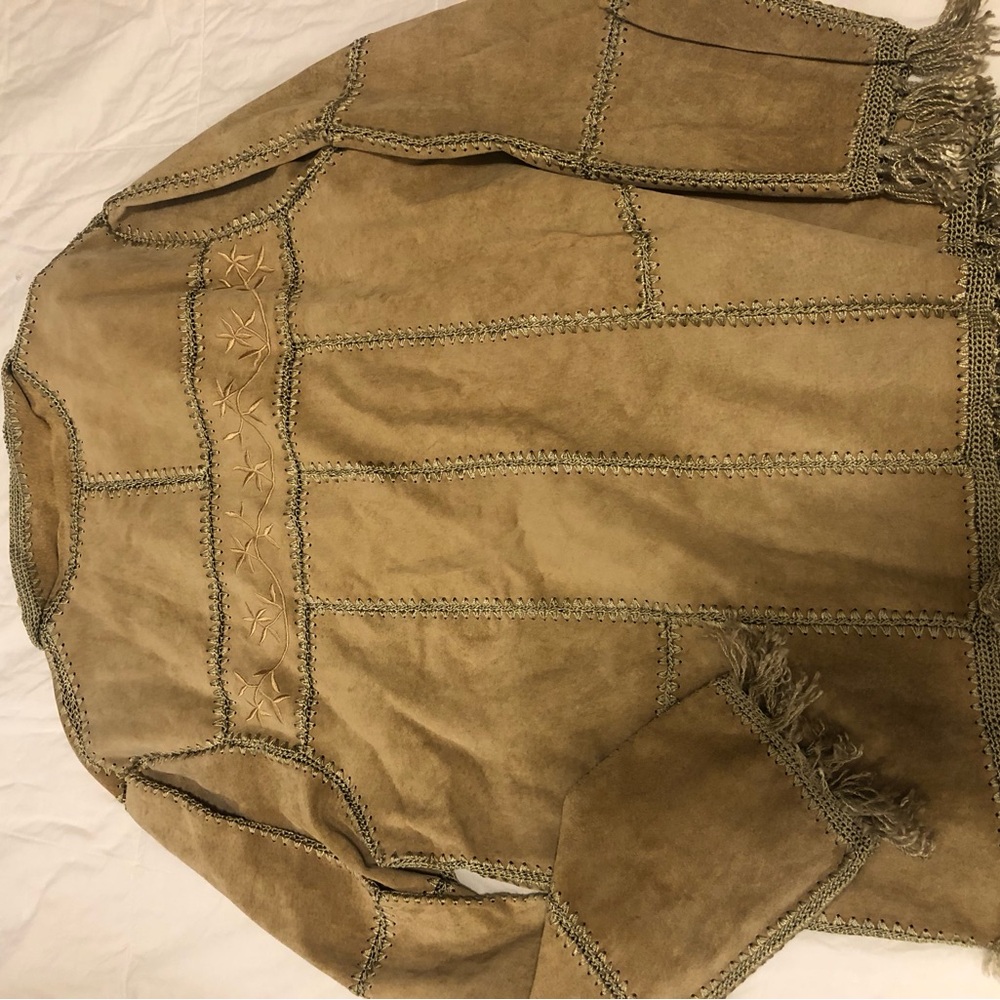 Suede Vintage Patchwork Jacket Fair Condition 778 - image 3